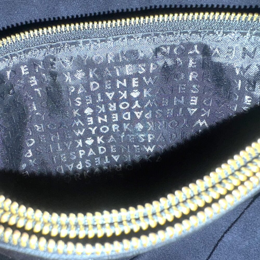 Kate Spade New York Black nylon Wristlet with Gold hardware - Picture 3 of 10